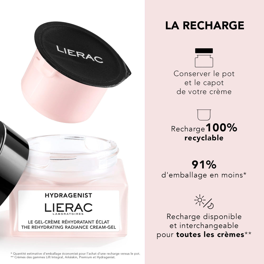 Lierac Hydragenist Moisturizing Cream-Gel for Mixed Skin - Natural, Hydrating, Sensitive Skin Friendly