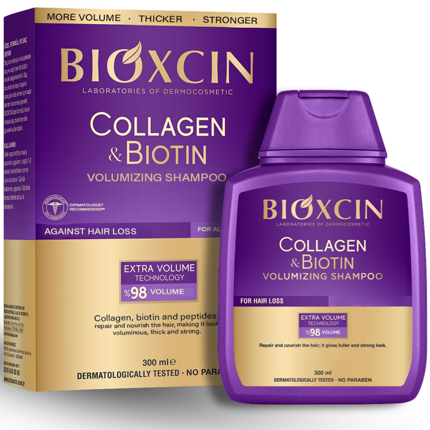 Bioxcin Collagen &amp; Biotin Shampoo - Volume Booster | 300 ml