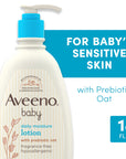 Aveeno Baby Moisturizing Lotion for Sensitive Skin - Natural Baby Skincare with Prebiotic Oat