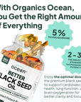 Ocean Black Seed Oil Supplement - 1000mg Çörek Otu Yağı Capsules, 60 Count (1+1 Free) - Natural Health Support