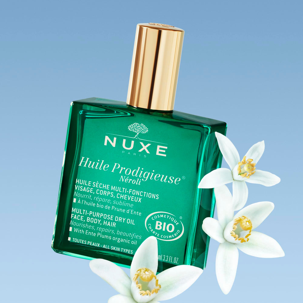 Nuxe Huile Prodigieuse Neroli Organic Dry Oil - 100ml Multi-purpose Beauty Oil for Face, Body, Hair