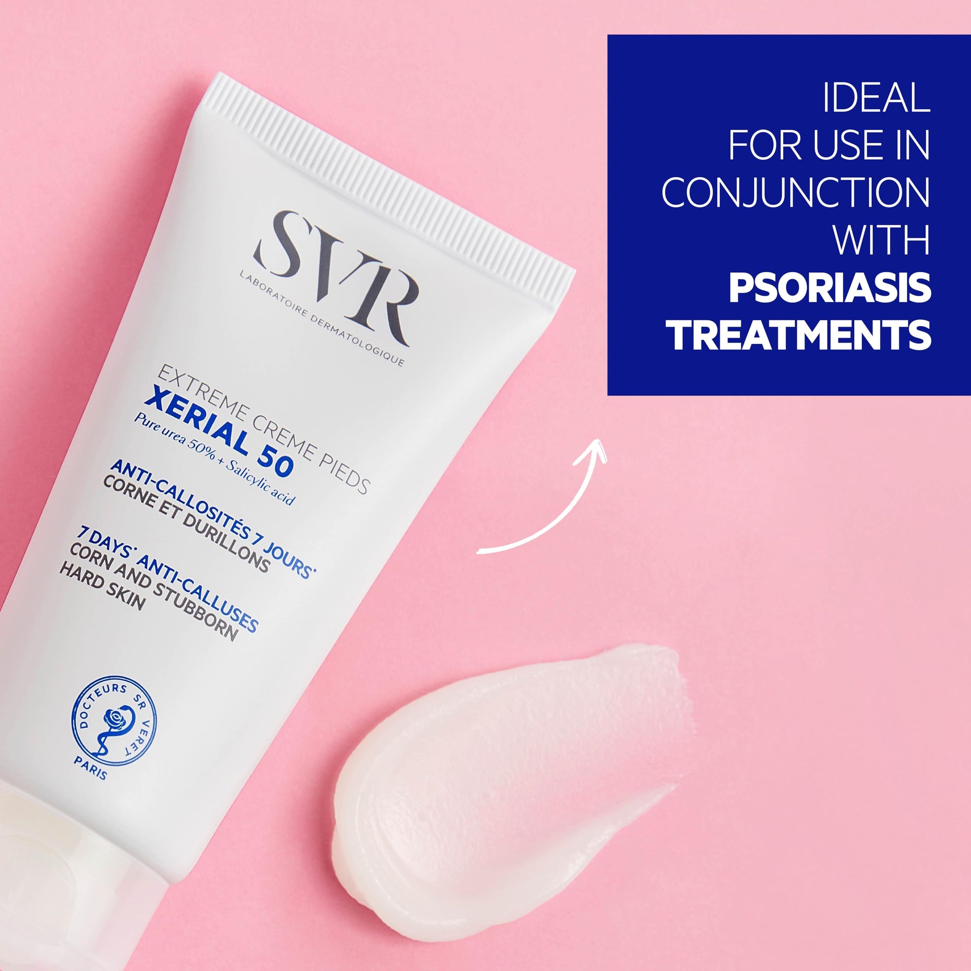 SVR Creme Pieds Xerial 30 - Intensive Foot Cream for Dry Feet with 30% Urea, Moisturizing &amp; Soothing, 1.69 fl oz