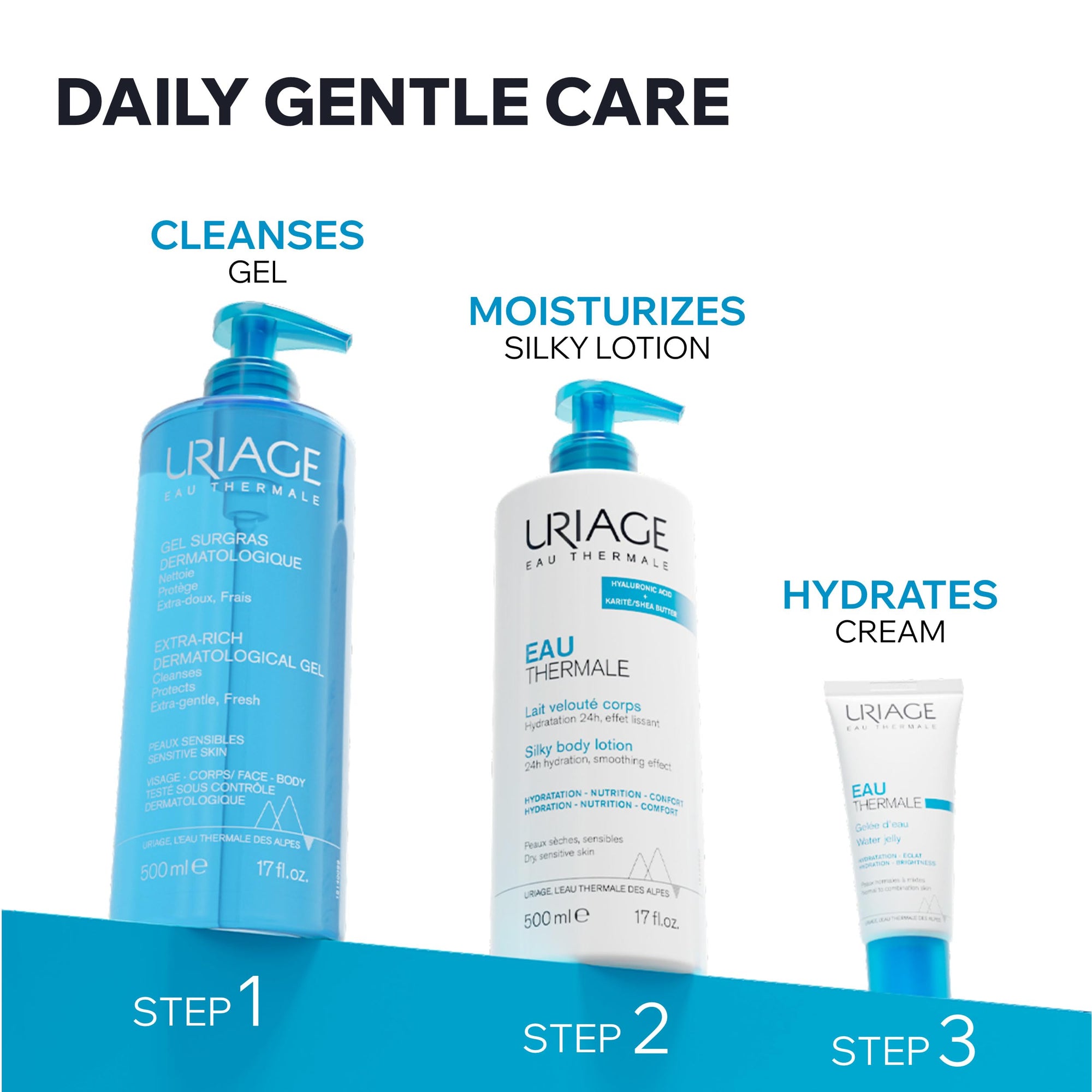 Uriage Sunscreen Spray SPF50+ Unscented - High Protection for Sensitive Skin, Face &amp; Body
