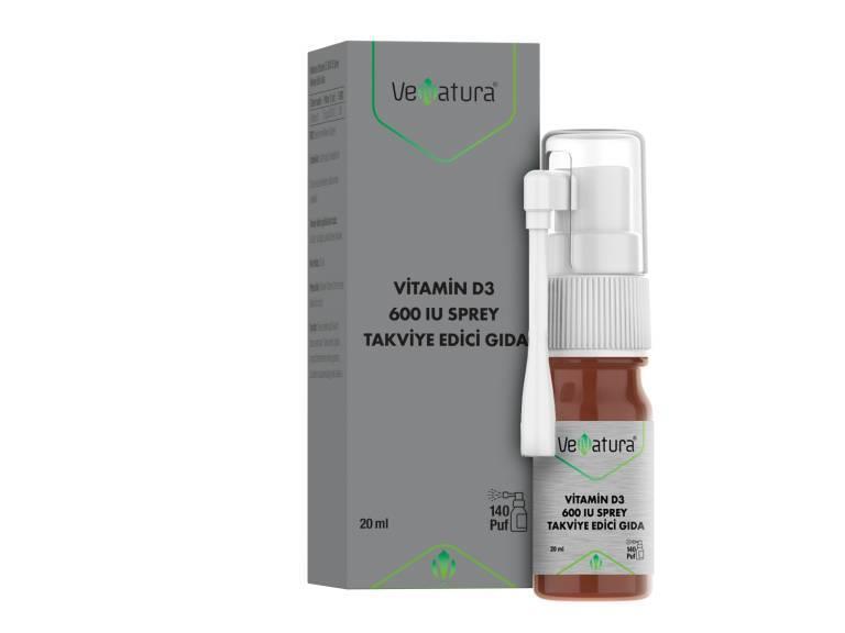 Venatura Vitamin D3 600 IU Spray - Supports Bone Health & Immune Function, 20ml Bottle Venatura Vitamin D3 600 IU Spray for Bone Health Vitamin D3 Spray, Dietary Supplement, 600 IU Vitamin D, 20 ml Spray Bottle, Venatura Vitamin D3, Bone Health Support, Immune Function Support, Easy-to-Use Supplements, Health Supplements, Wellness Products