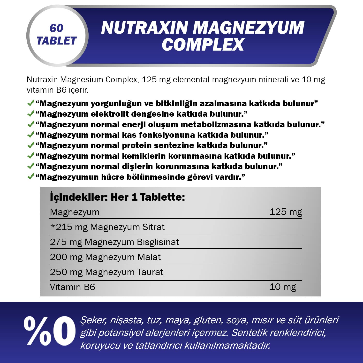 Nutraxin Multi Mineral Complex - 60 Tablets - image 10