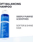 Uriage DS Hair Soft Balancing Shampoo 200ml - Anti-Dandruff, Gentle Daily Shampoo with Thermal Water