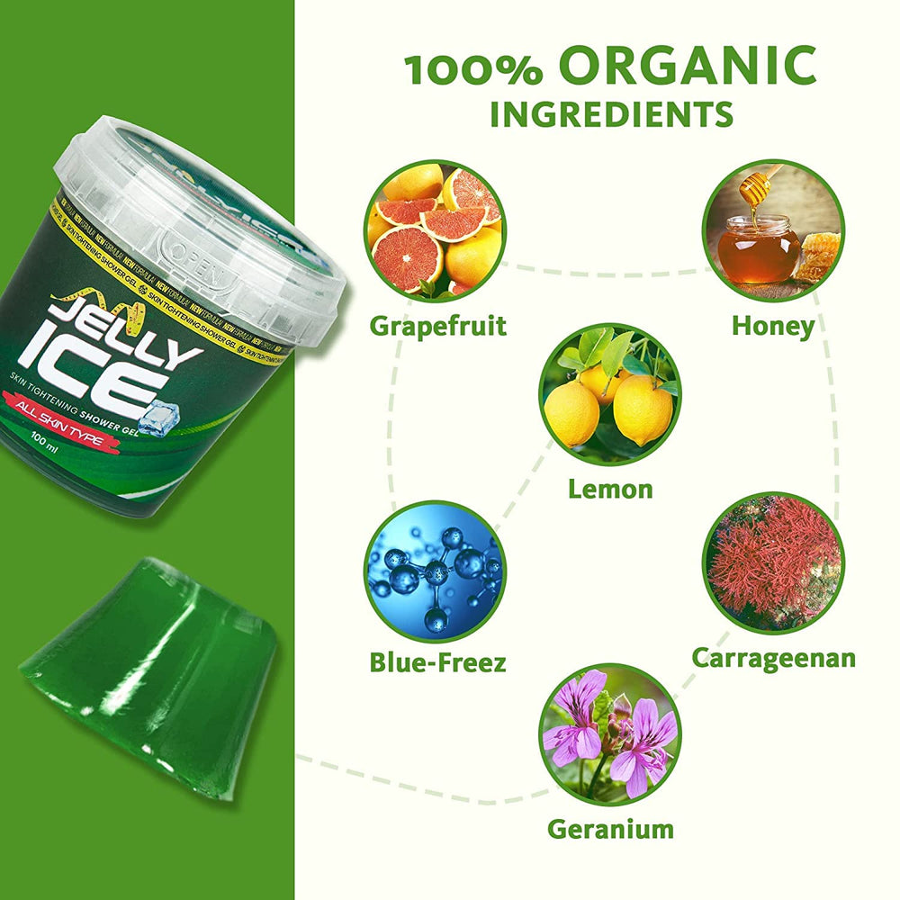 Jellyice Skin Tightening Shower Gel - All Skin Types - Natural Formula - Firming Bath Gel - view 6