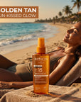 Bioxcin Suncare Tanning Sun Oil SPF15 - Natural Tanning Oil for All Skin Types
