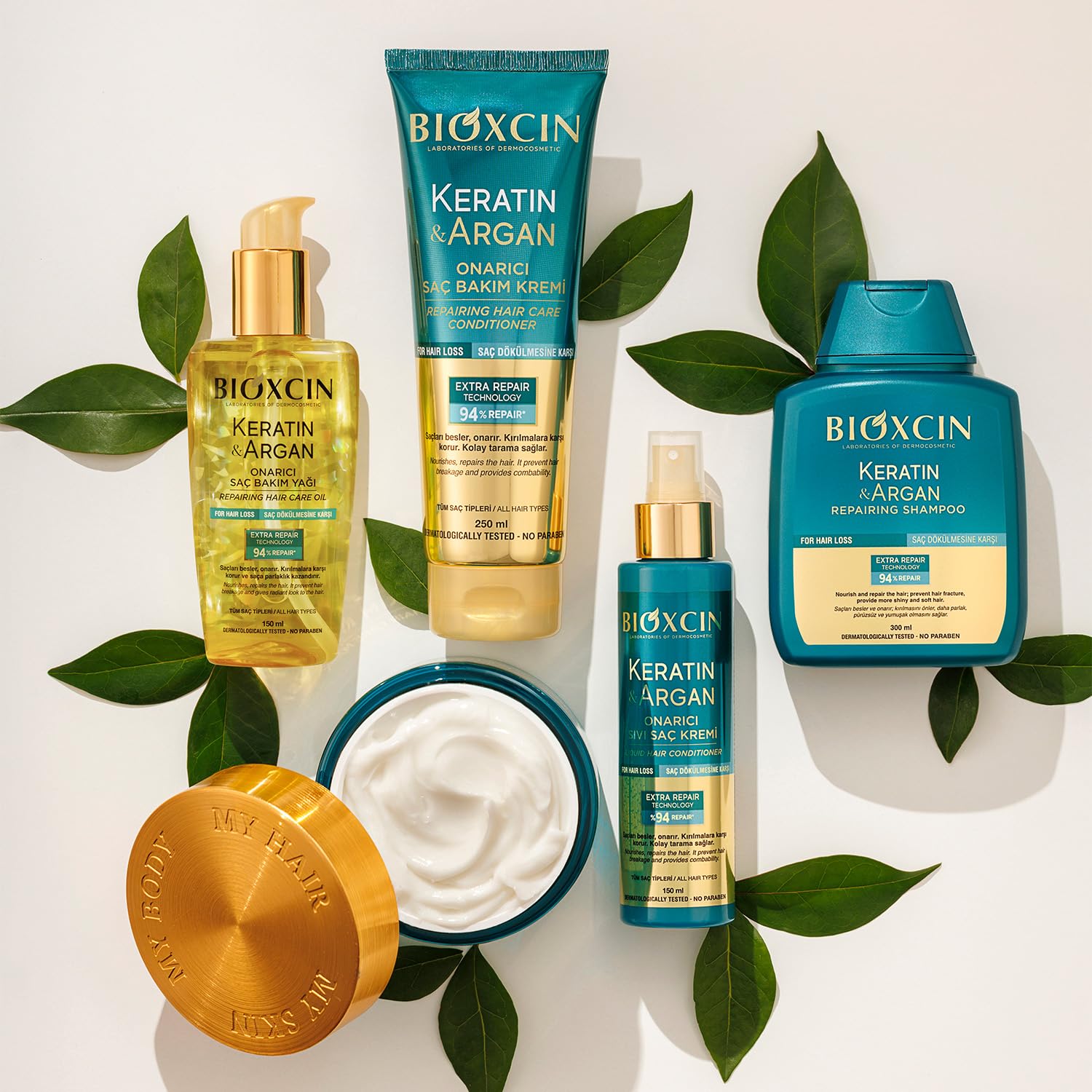 Bioxcin Keratin &amp; Argan Hair Care Oil - Nourishing, Anti-Frizz, Daily Use Hair Oil for Damaged Hair