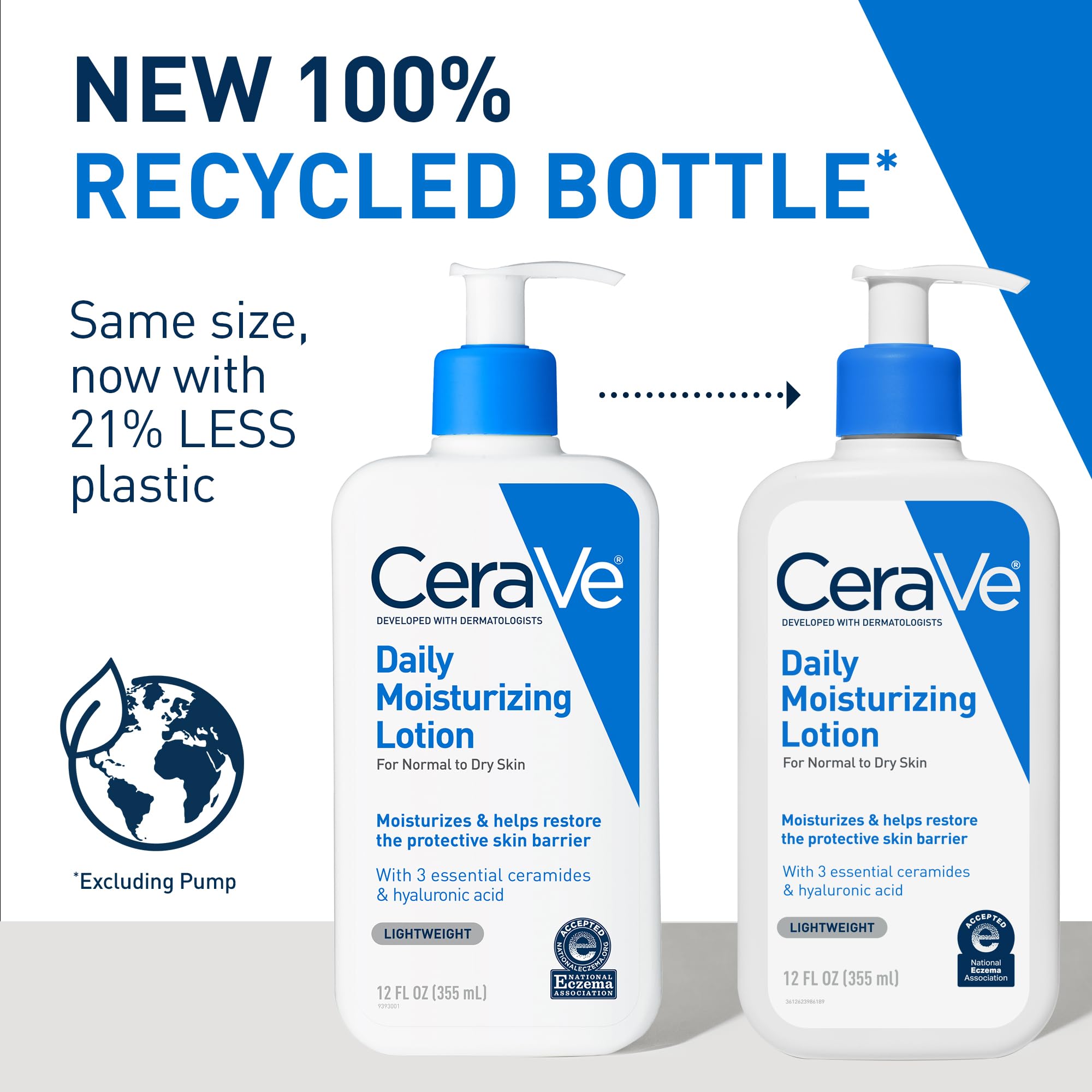 CeraVe Facial Moisturizing Lotion - Non-Comedogenic, Fragrance-Free, Hyaluronic Acid & Ceramide Skincare for Normal to D