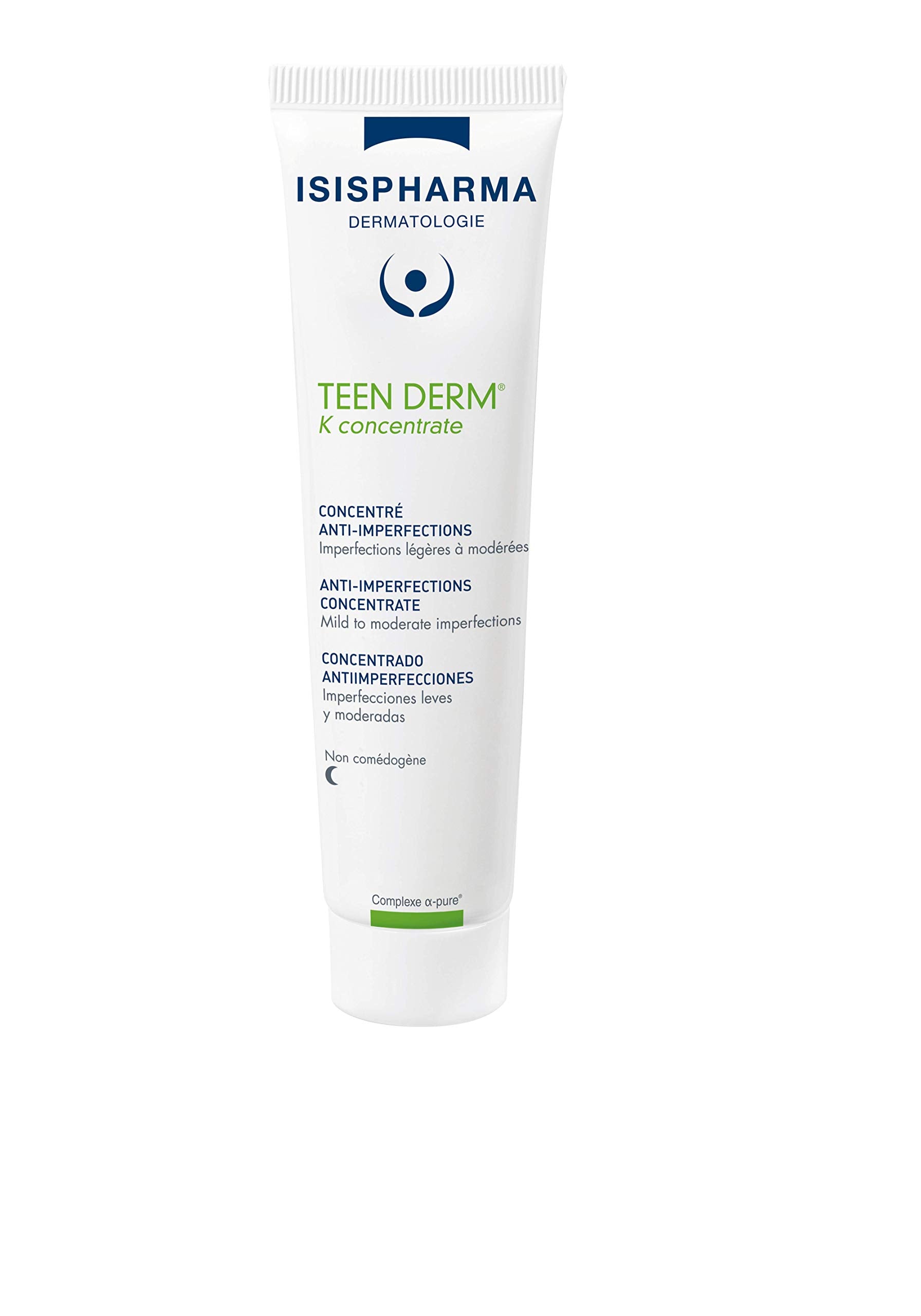 Isis Pharma Teen Derm K Concentrate 30ml - Glycolic Acid Skincare for Acne-Prone Skin, Salicylic Acid Treatment