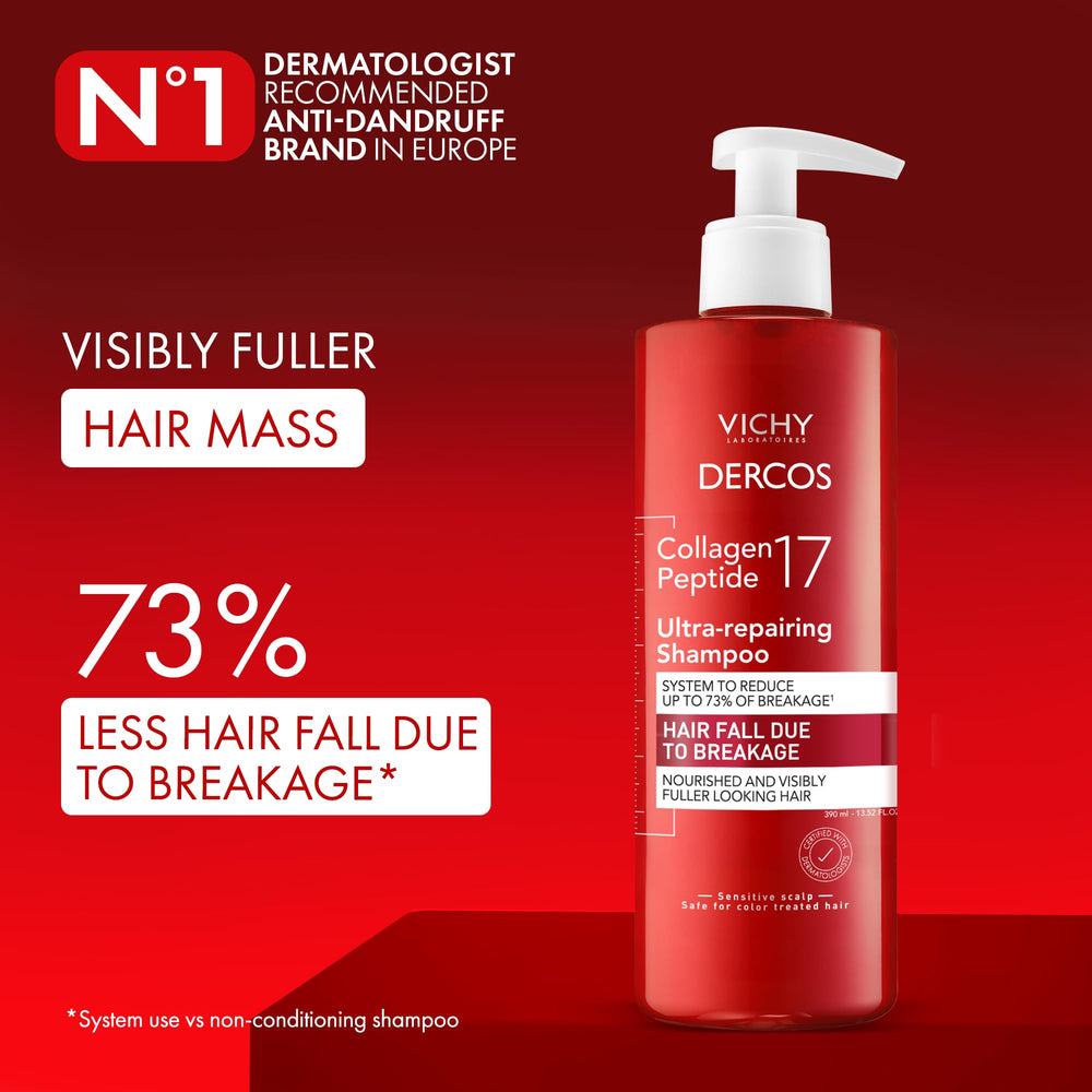 Vichy Dercos Oil Control Shampoo - Dermatological Anti-Dandruff Shampoo for Oily Hair, Paraben-Free, 6.76 fl oz