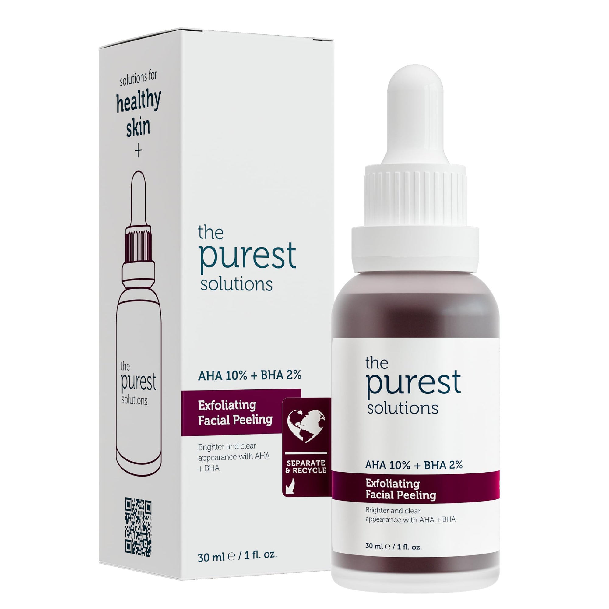 The Purest Solutions Exfoliating Facial Peeling - AHA BHA Exfoliant with Tasmanian Pepper & Hyaluronic Acid - 1.01 fl oz - image 12