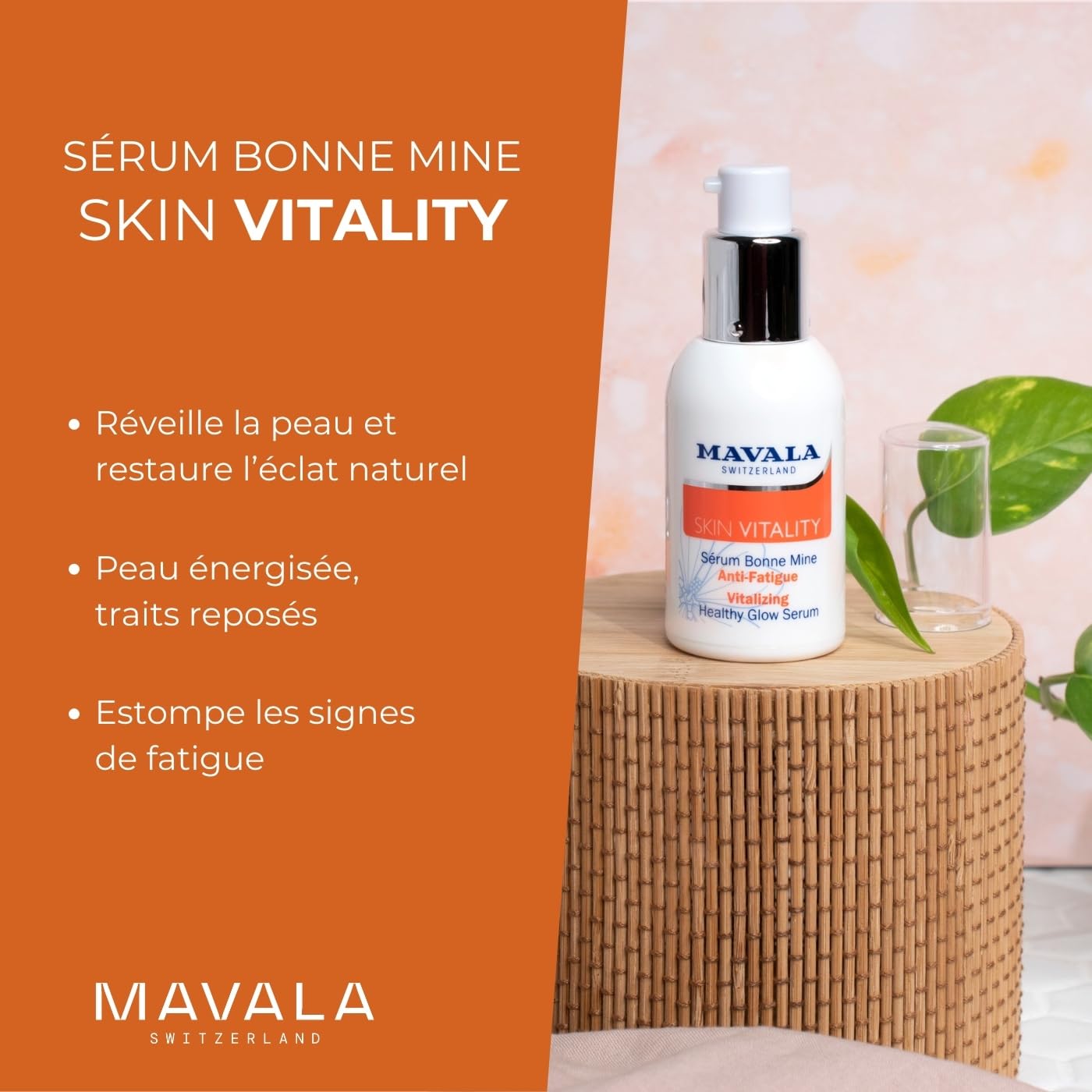 Mavala Face Serum - Anti-aging Vitamin C Serum for Healthy Glow, Non-greasy Skincare
