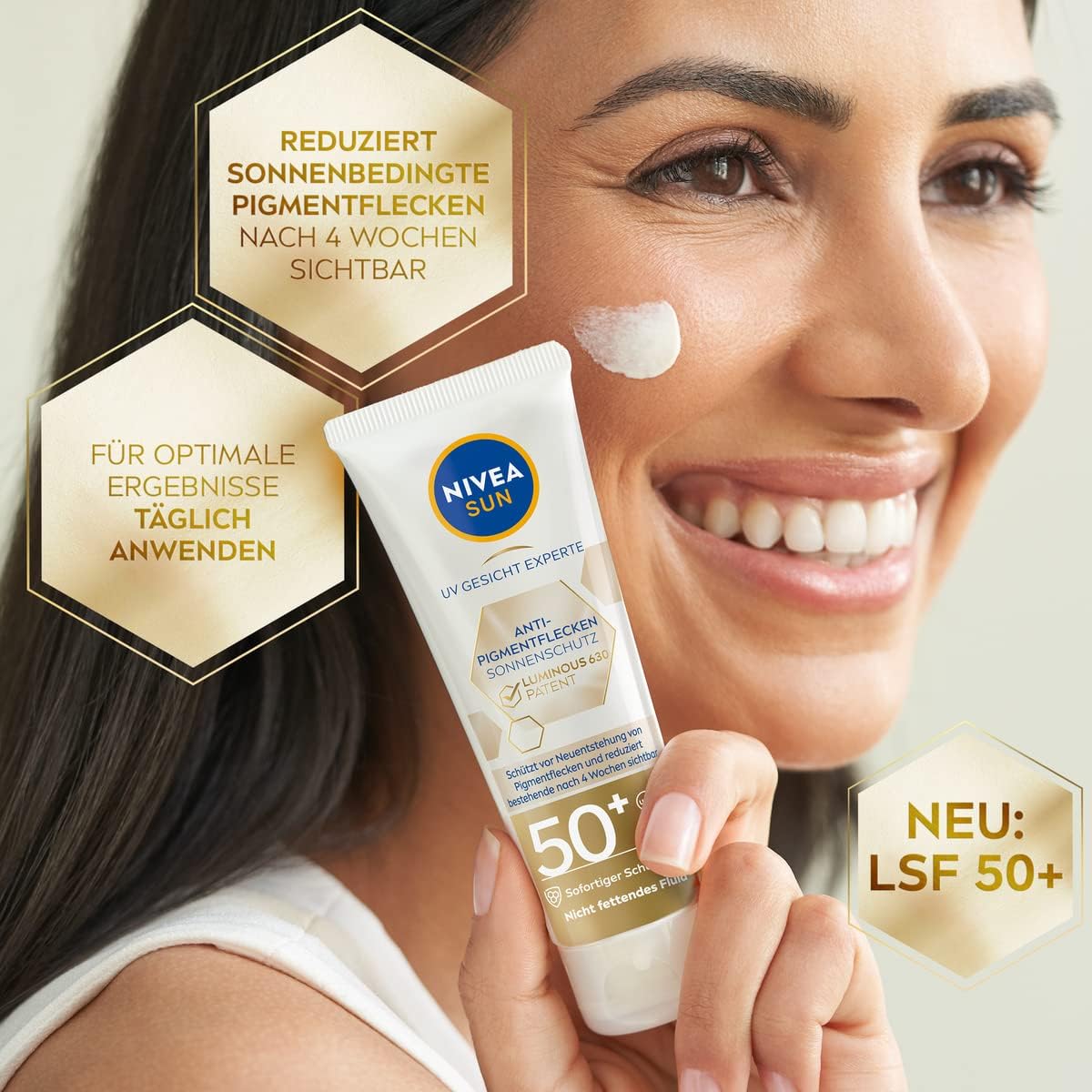 Nivea Sun Luminous630 Anti-Spot Sunscreen Face Cream SPF50+ - Non-Greasy, Reduces Sun Spots, 1.35 fl oz - image 7