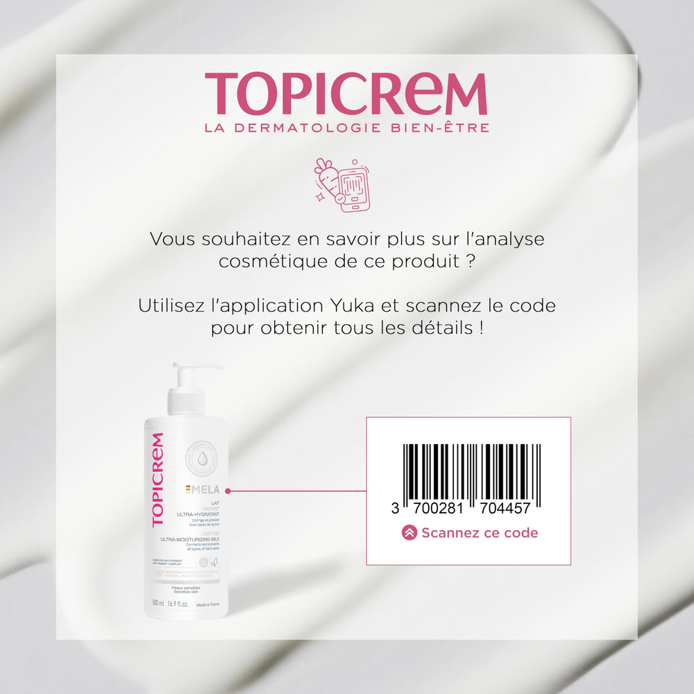 Topicrem Mela Lait Unifiant Ultra Hydratant 500ml
