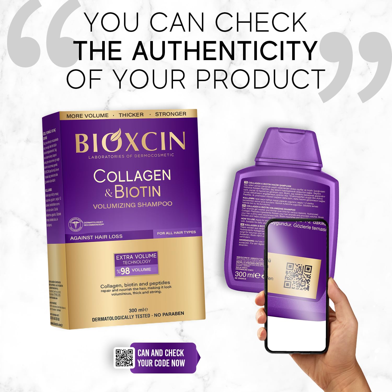 Bioxcin Biotin Supplement and Shampoo Set for Hair Loss Treatment and Hair Health Support - image 14