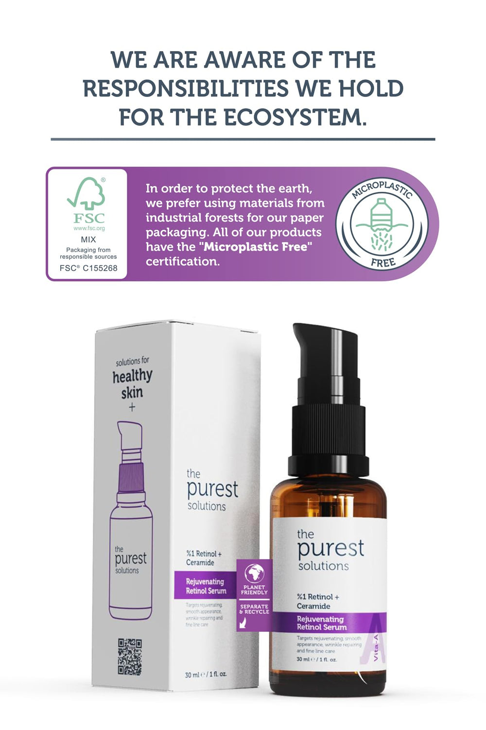 The Purest Solutions Skincare Serum Set - Anti-Aging, Brightening, and Hydrating Vitamin C, Retinol, and Niacinamide Ser