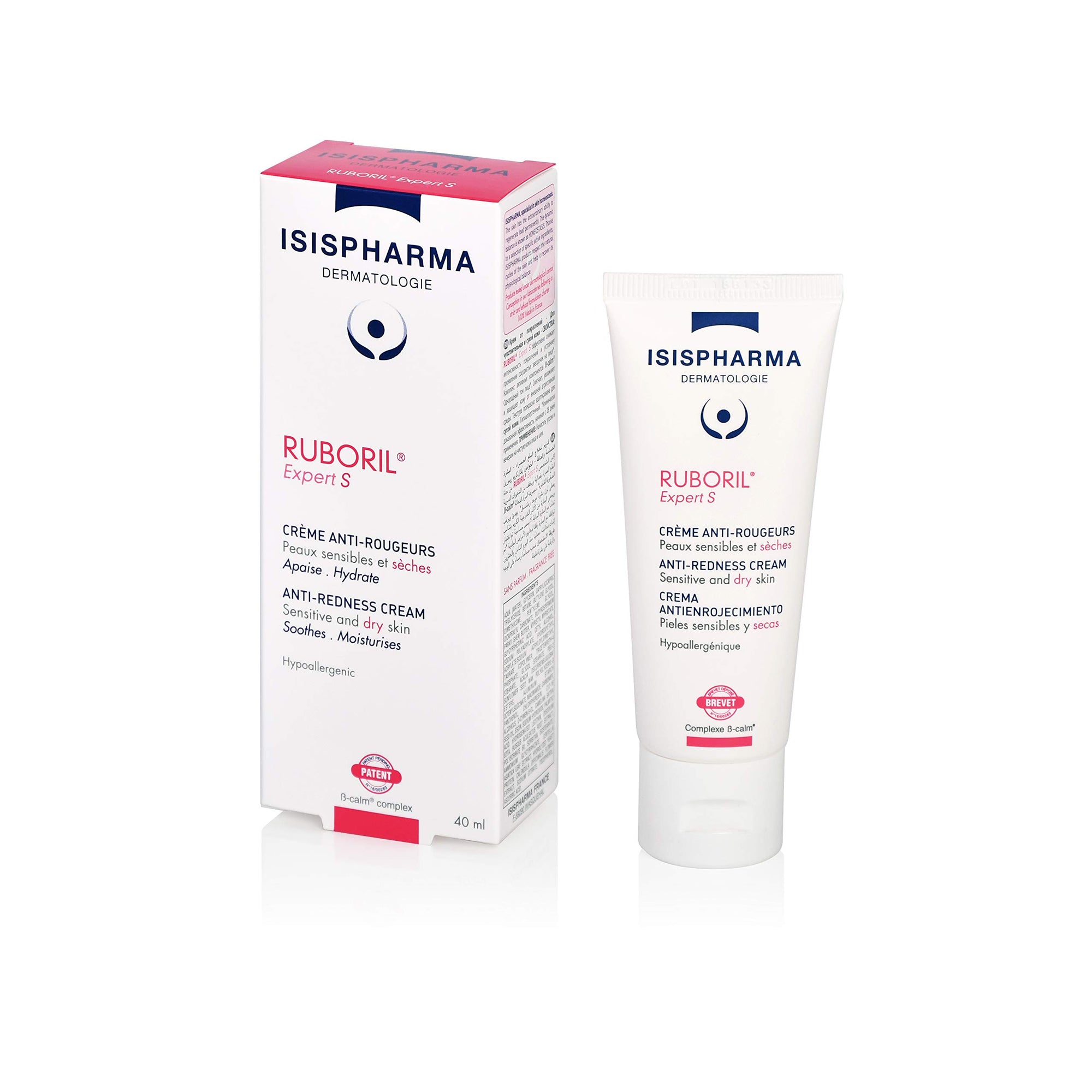 Isis Pharma Sensitive Skin Moisturizer - Hypoallergenic Cream for Dry, Irritated Skin Relief, Fragrance-Free Skincare, 1