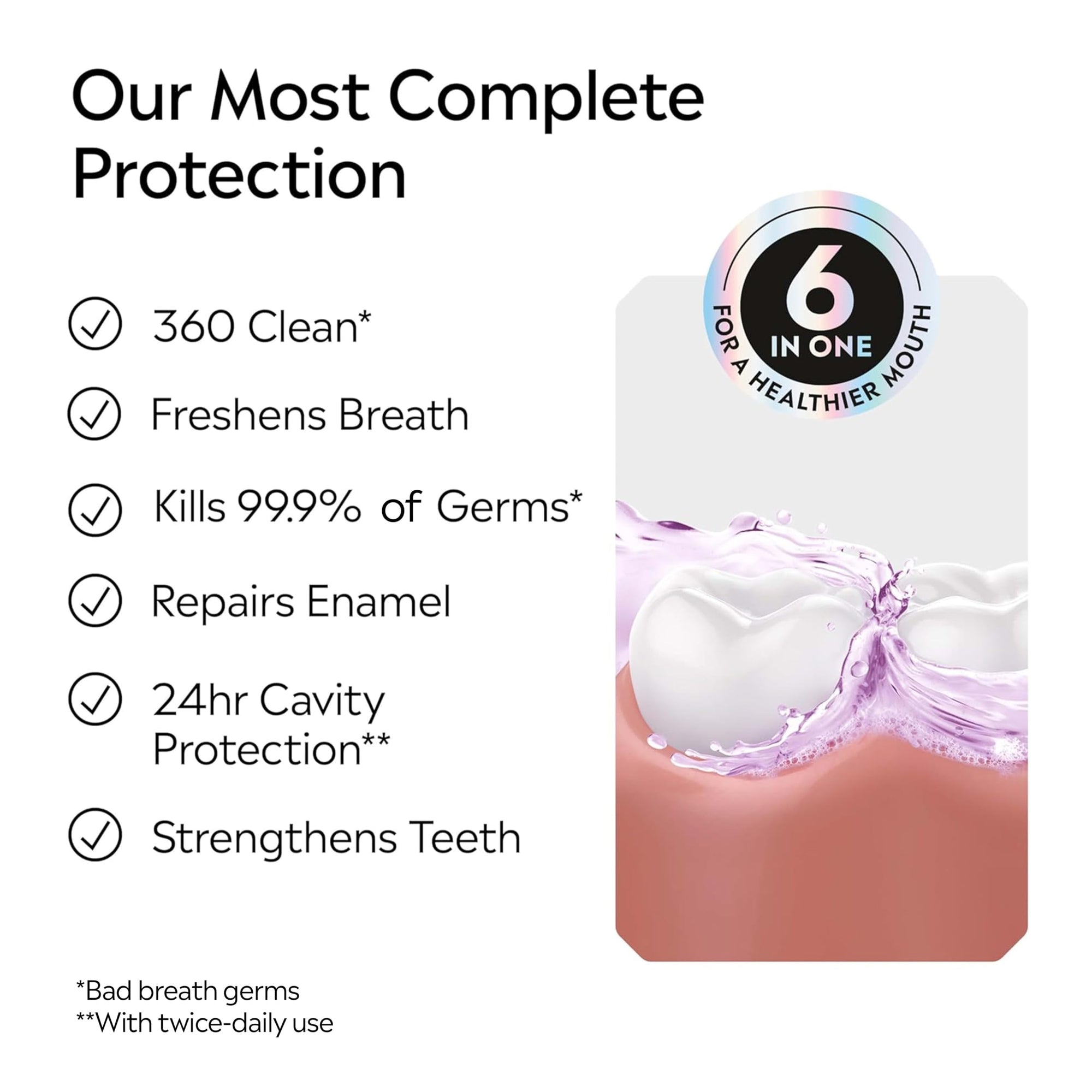 Listerine Total Care Dental Protection 250ml Light Mint
