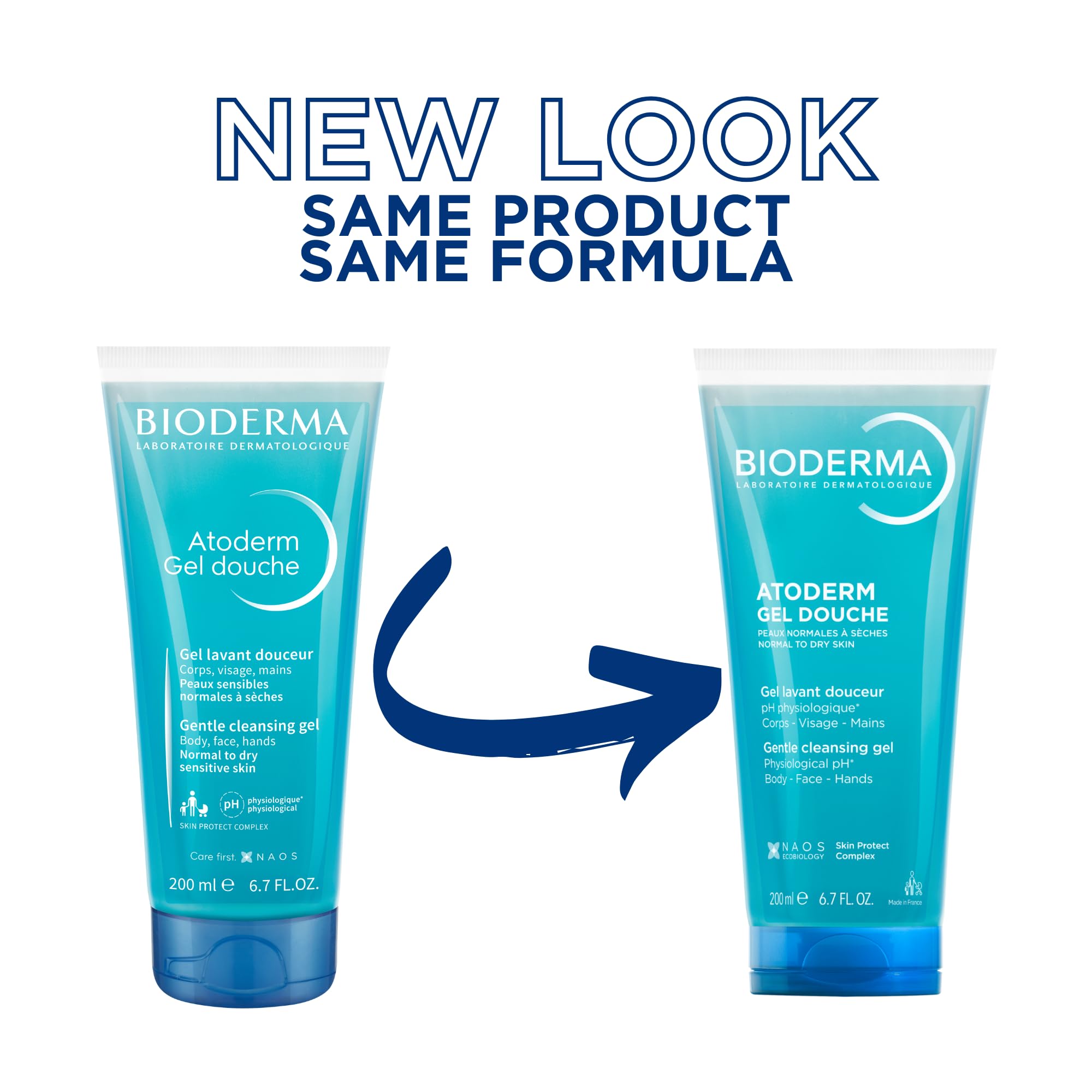 Bioderma Atoderm Shower Gel - Soap-Free Moisturizing Shower Gel for Dry &amp; Sensitive Skin, 6.76 fl oz