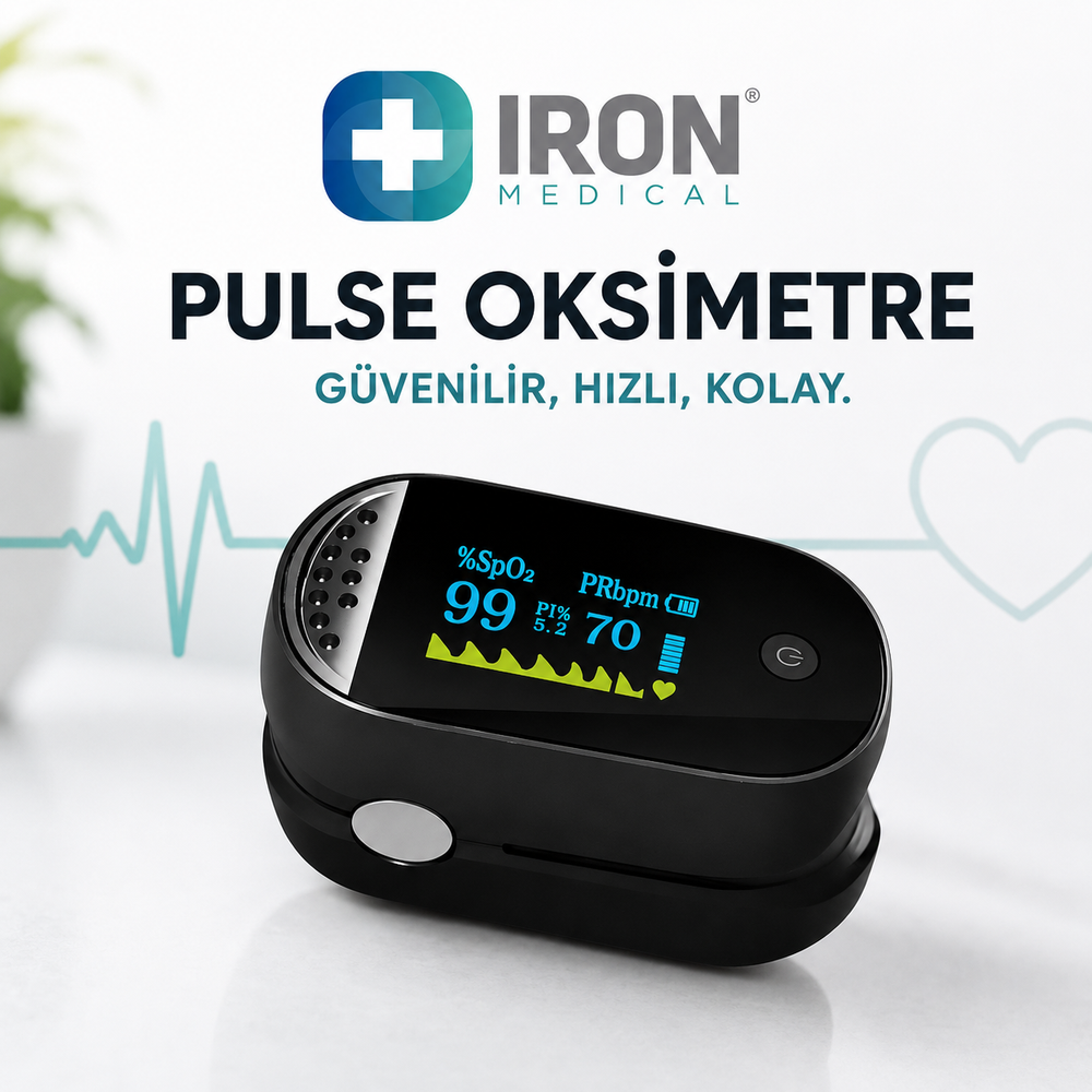 Iron Medical Fingertip Pulse Oximeter for Oxygen Monitoring