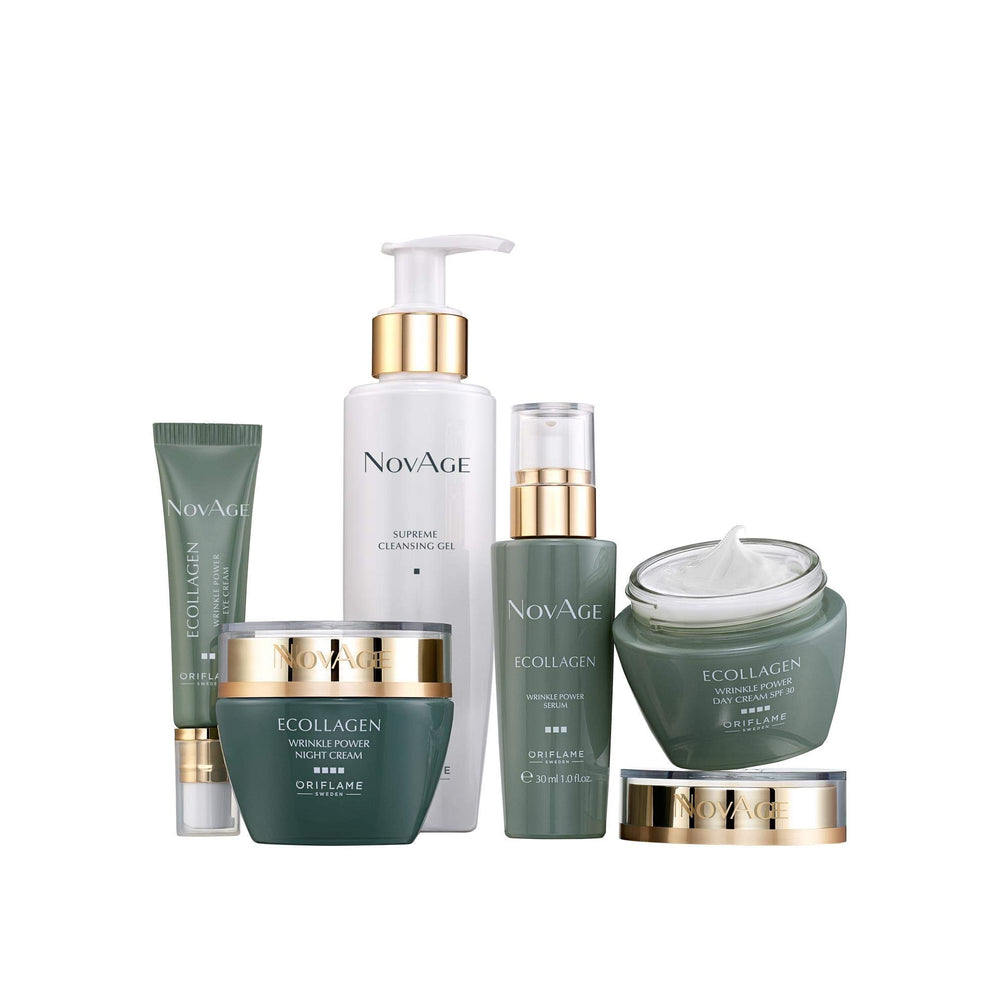Oriflame NovAge Ecollagen Wrinkle Power Anti-Aging Skin Care Set - Vitamin & Supplement