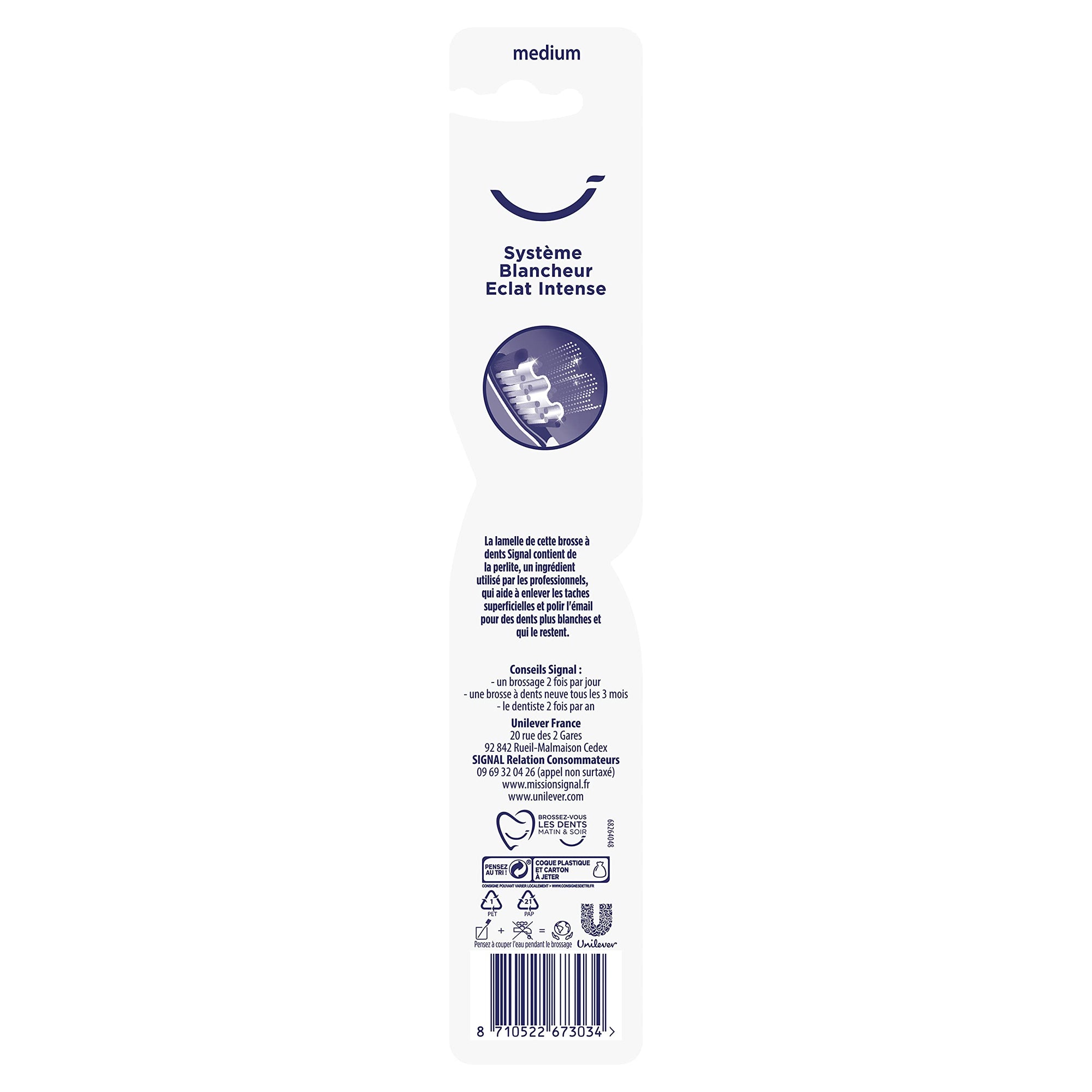 Signal White Now Toothbrush, 1+1 Free Medium Bristle Oral Hygiene for Whiter Teeth - Signal