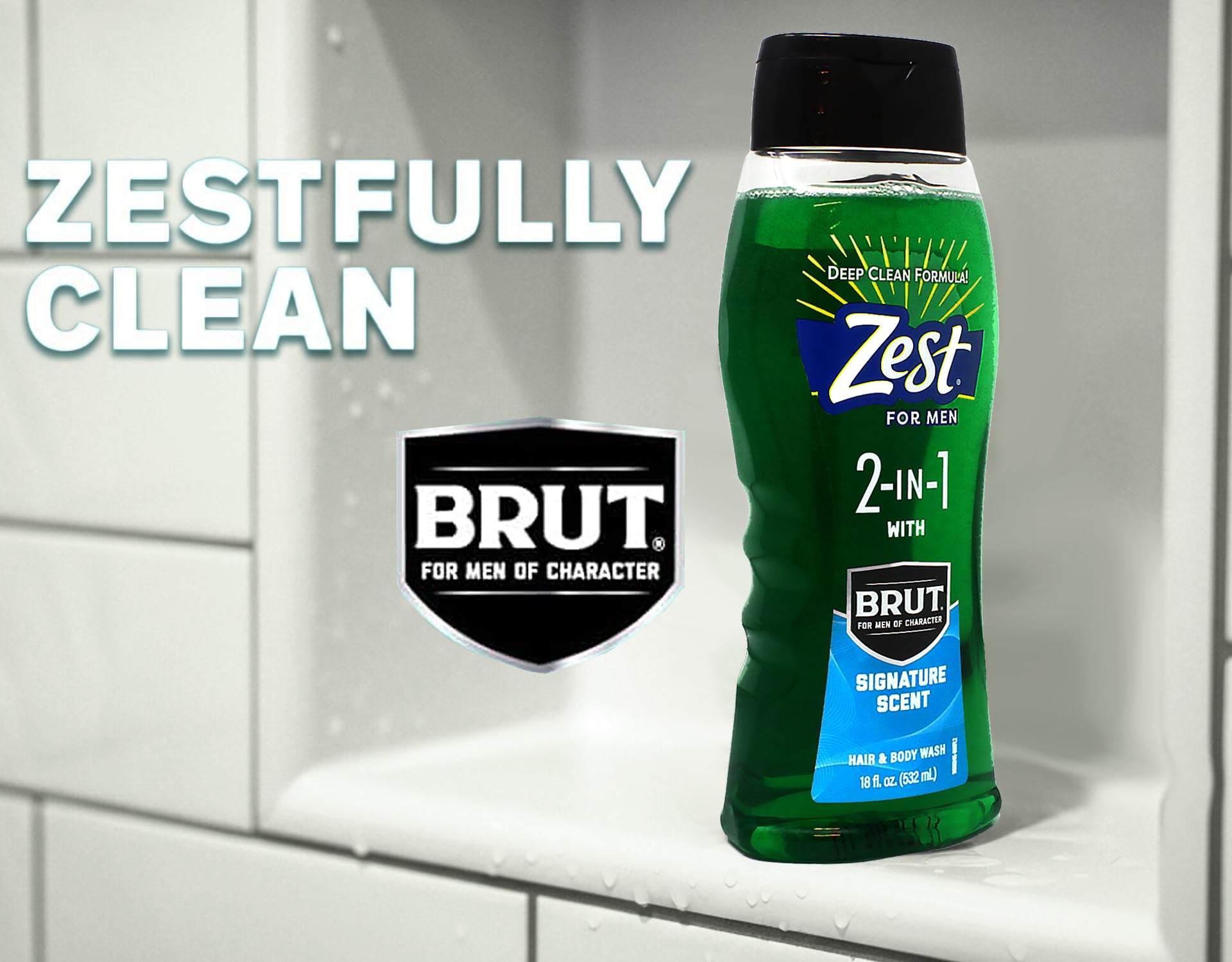 Brut Attraction Men's Shower Gel 16.9FL OZ - Hydrating Formula | 500ml
