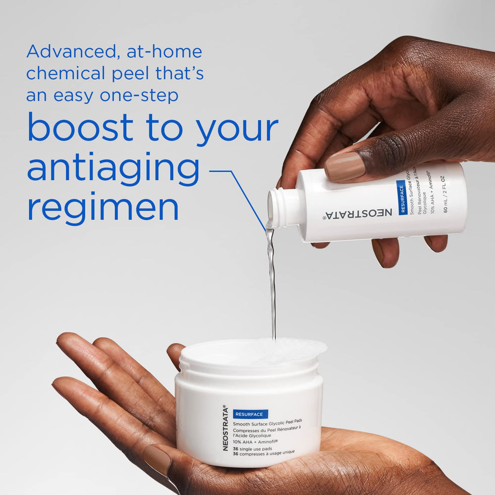 Neostrata Resurface Smooth Daily Exfoliating Peel Pads - Glycolic Acid Skincare for Smoother Skin, 36-Day Supply, 2.03 f
