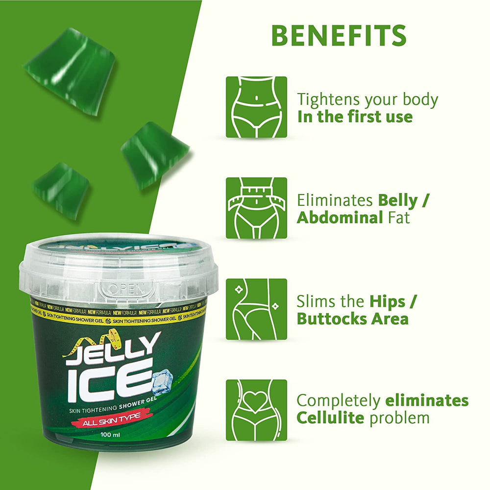 Jellyice Skin Tightening Shower Gel - All Skin Types - Natural Formula - Firming Bath Gel - view 7