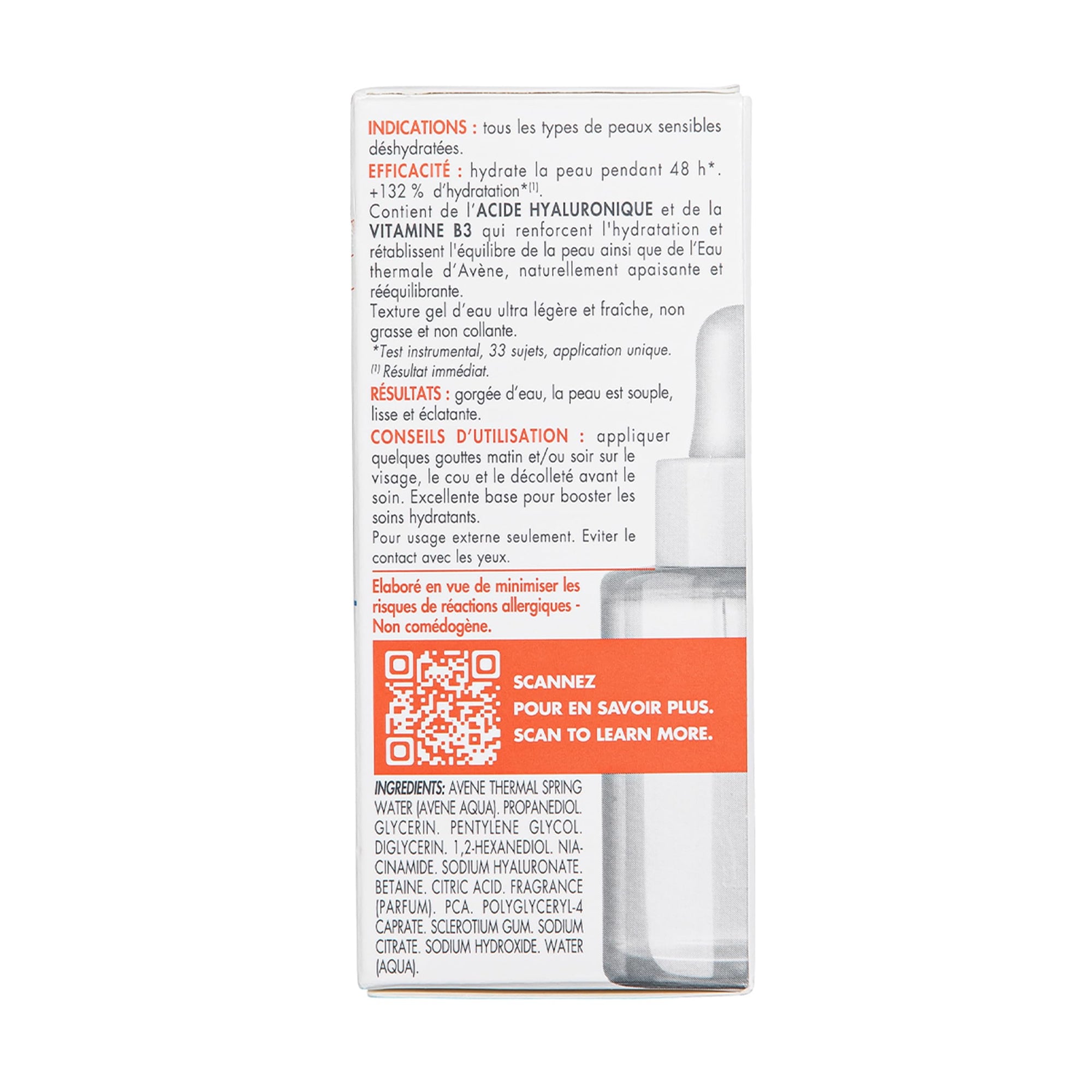 Avene Hydrance Boost Concentrated Hydrating Serum - Non-Greasy, Soothing Moisturizer for Dry Skin