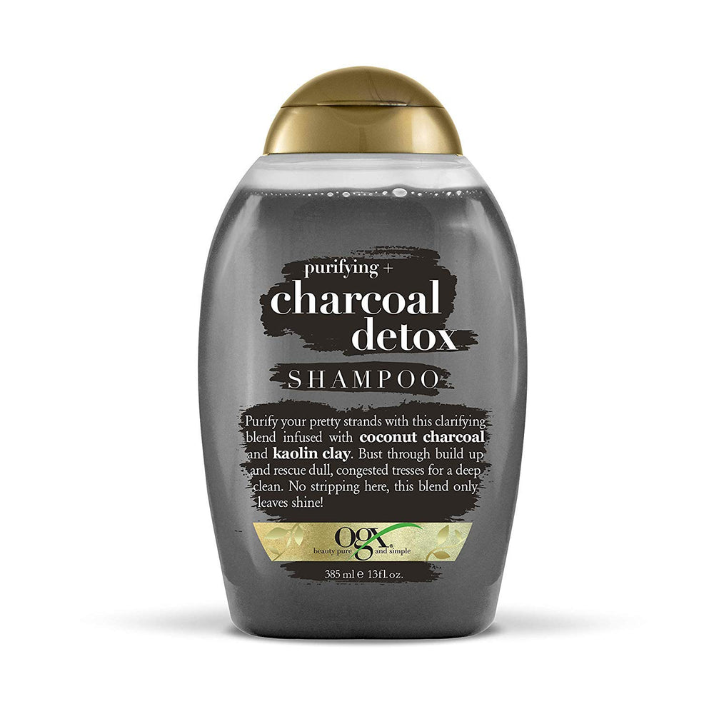 OGX Charcoal Detox Shampoo 385ml - Deep Cleansing for Hair and Scalp Health
