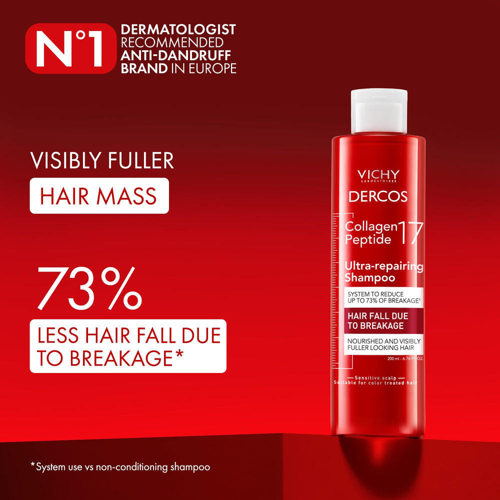 Vichy Dercos Anti-Grease Shampoo for Excessive Oiliness Control, Dermatologically Tested, 200ml