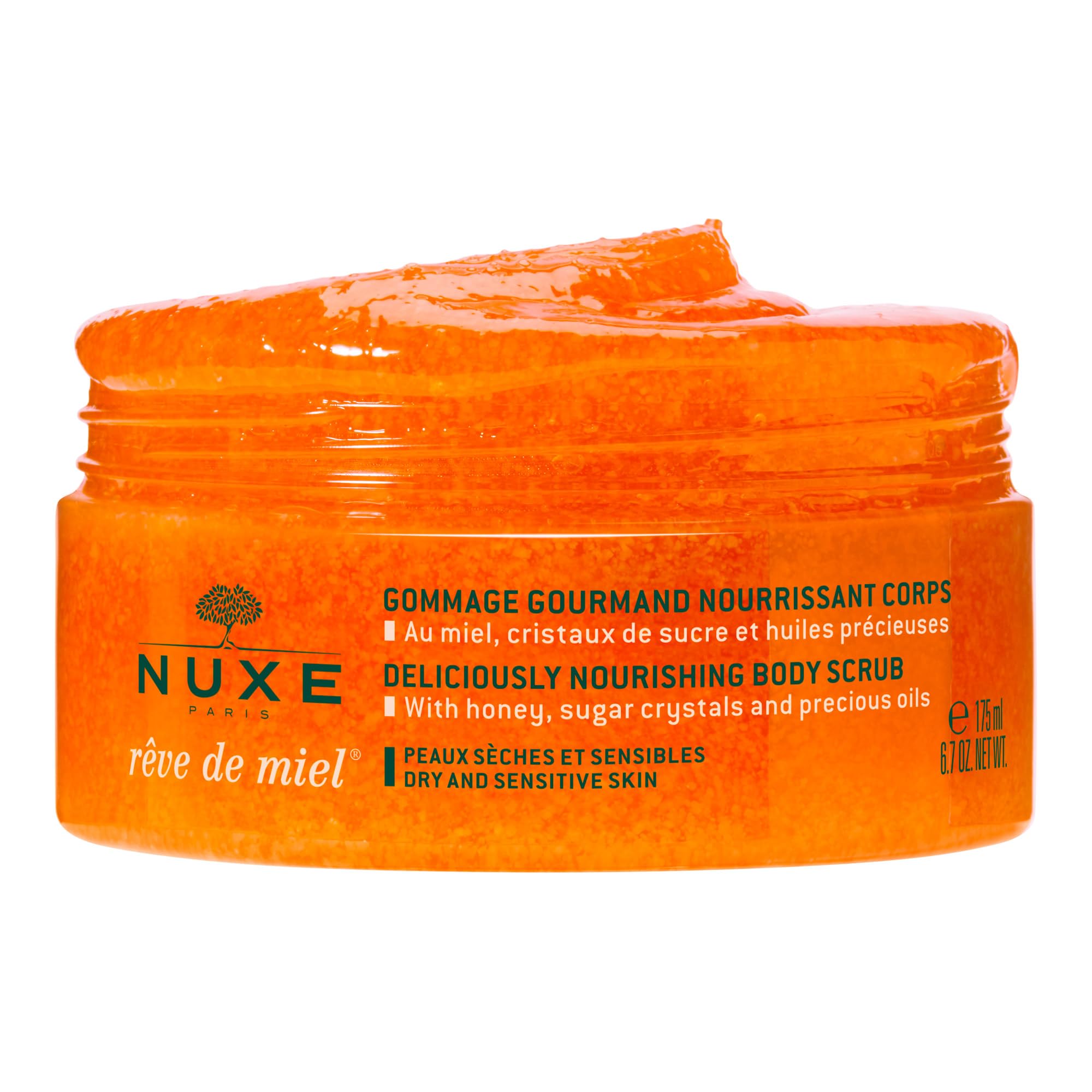Nuxe Reve de Miel Deliciously Nourishing Body Scrub - Honey &amp; Natural Oils, Paraben-Free, 5.92 fl oz