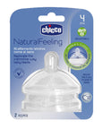 Chicco Natural Feeling Baby Bottle Nipple for 4 Months+ - Flexible, Comfortable, and Natural Feeding Experience