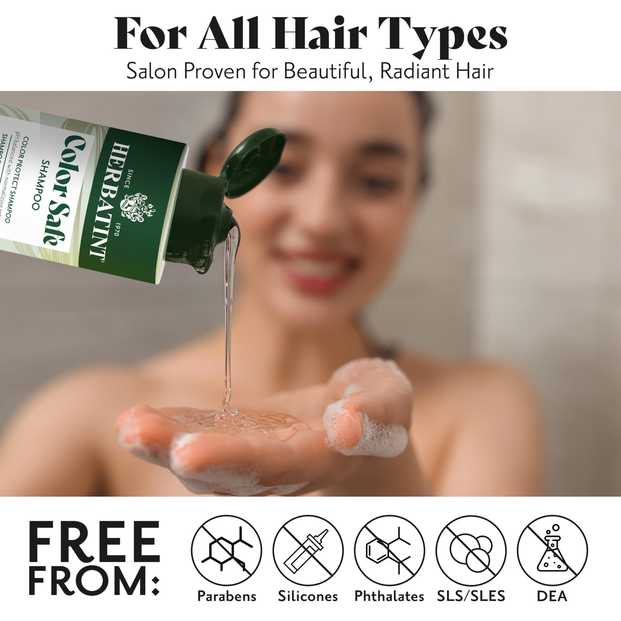 Herbatint Aloe Vera Colored Hair Shampoo - Nourishing, Paraben-Free, 8.79 fl oz