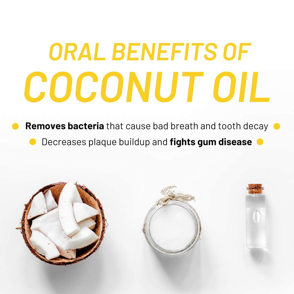 White Glo Coconut Oil Whitening Toothpaste 4oz - Natural Brightening | Fresh Mint Flavor