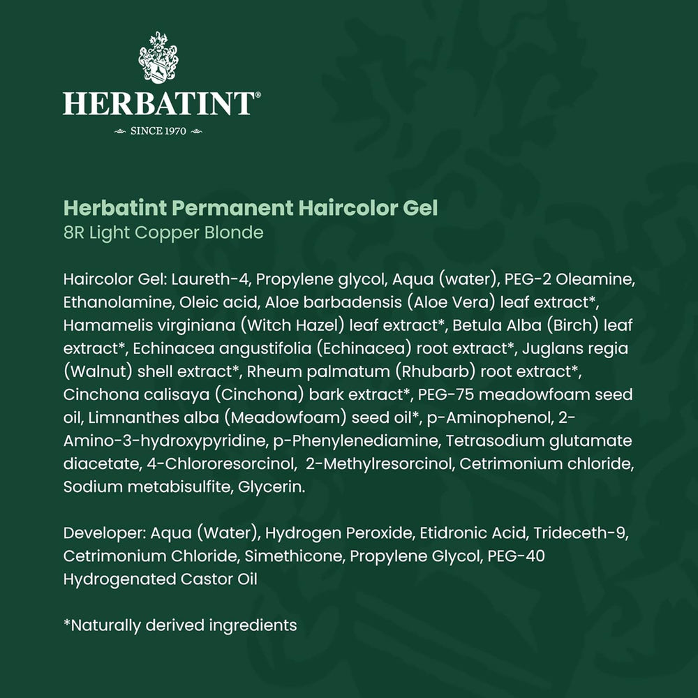 Herbatint Permanent Haircolor Gel, 8R Light Copper Blonde - view 7