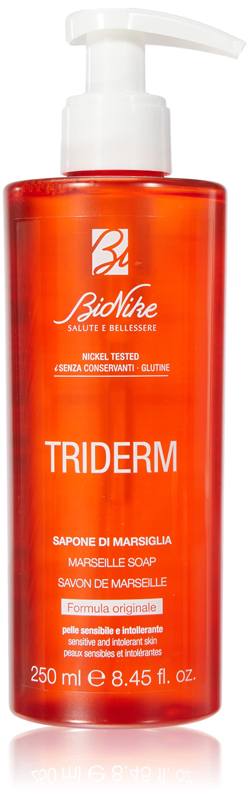 BioNike Triderm Marseille Soap 250ml - Natural Liquid Soap for Hands, Face, and Body - Gentle Cleansing, Moisturizing, a