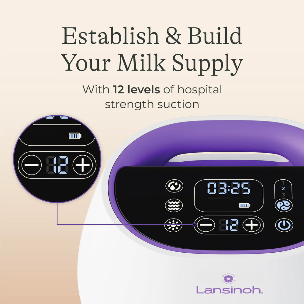 Lansinoh Compact Single Electric Breast Pump - Portable, Adjustable Vacuum, Rechargeable