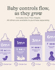 Lansinoh Natural Wave Baby Bottle Nipple Slow Flow 2 Pieces
