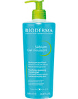 Bioderma Sebium Foaming Gel Facial Cleansing Gel for Combination & Oily Skin - 16.91 fl oz, Gentle & Non-Comedogenic