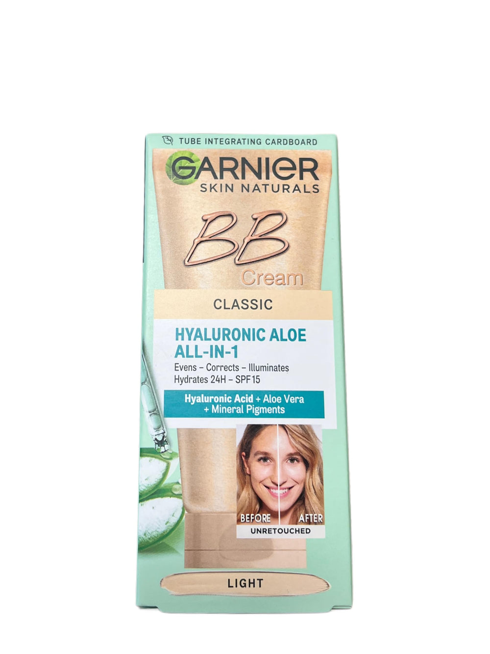 Garnier Skin Naturals BB Cream - 5-in-1 Skincare & Makeup Solution with Hyaluronic Acid & Aloe Vera - Natural Coverage &