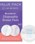 Lansinoh Blue Lock Breast Pads - Ultra-Thin, Discreet Nursing Pads for Breastfeeding Mothers - 60 Count