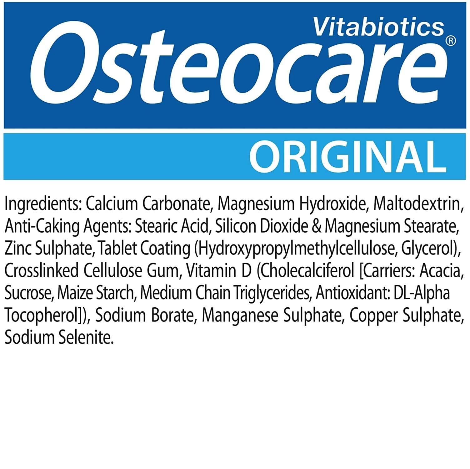 Vitabiotics Osteocare Original 90 Tablets - Calcium &amp; Vitamin D Supplement for Bone Health