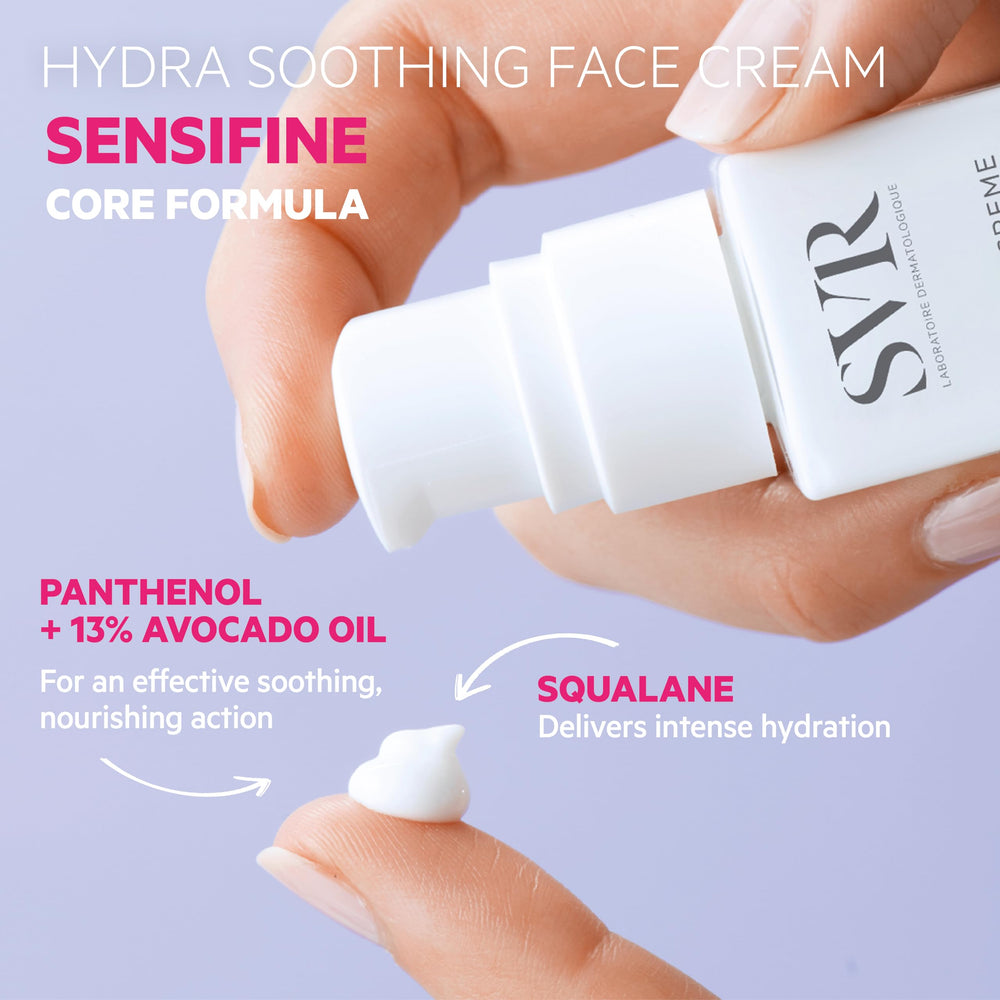 SVR Sensifine Hydra Moisturizing Cream for Dry & Sensitive Skin - Natural Skincare, Hydrating & Nourishing Cream, 1.35 f