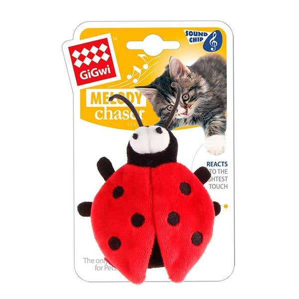 Gigwi Ladybug Cat Toy with Interactive Design