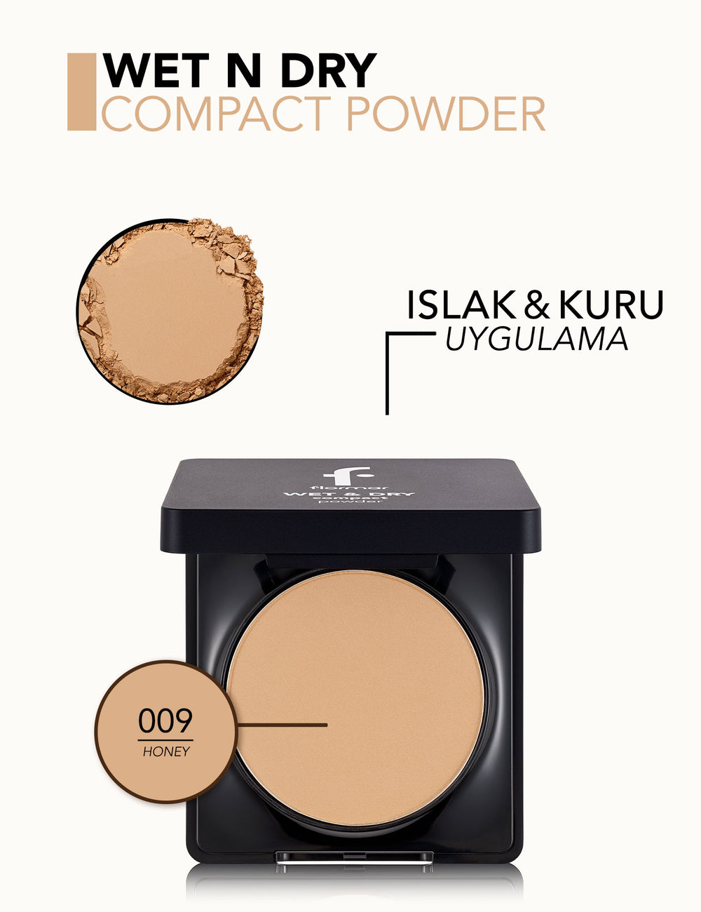 Flormar Wet & Dry Compact Powder Matte Finish Creamy Texture 10g
