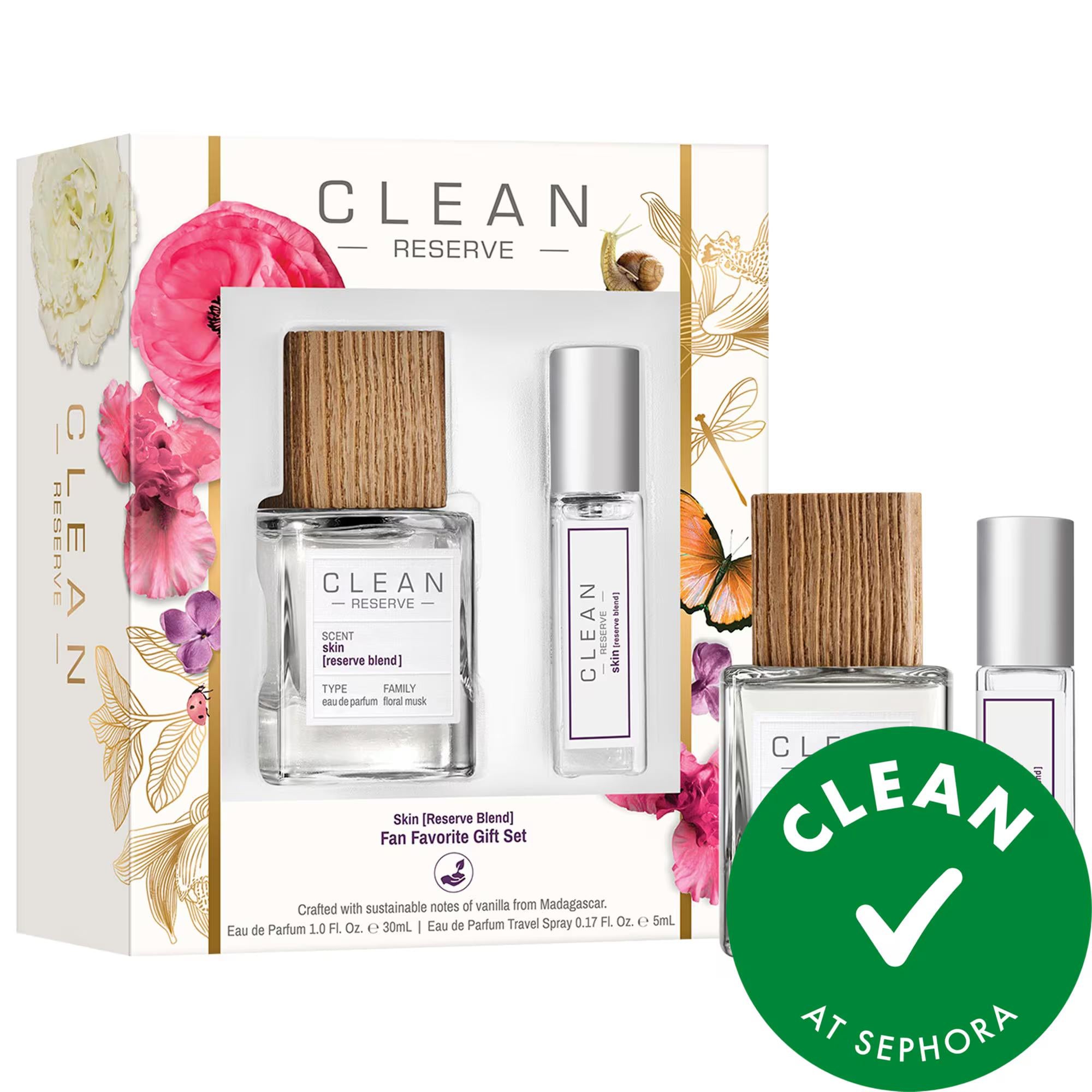 RESERVE CLEAN Skin Eau de Parfum Set - Sustainable Fragrance Gift with Travel-Sized Perfumes RESERVE CLEAN Skin Eau de Parfum Set - Sustainable Luxury sustainable fragrance, travel-sized perfume set, eco-friendly perfume packaging, CLEAN RESERVE Skin perfume, Madagascar vanilla fragrance, luxury perfume gift set, eco-conscious gifts, sustainable luxury, farm-to-fragrance, recyclable packaging, biodegradable packaging, compostable packaging, everyday perfume, travel perfume, gift for her, gift for him, eco-f